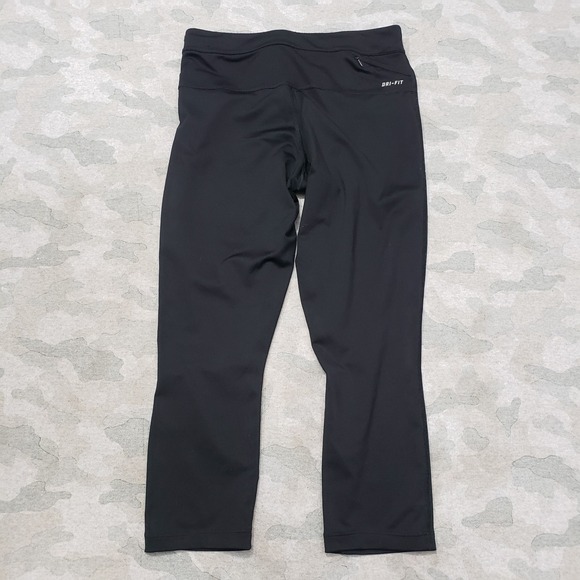 Nike Leggings Womens Small Black Capri Dri-Fit Pull On - Picture 11 of 13